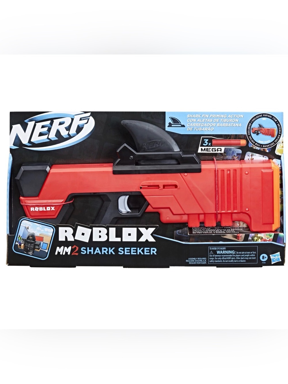 Nerf Roblox MM2 Shark Seeker Blaster - Red & Black